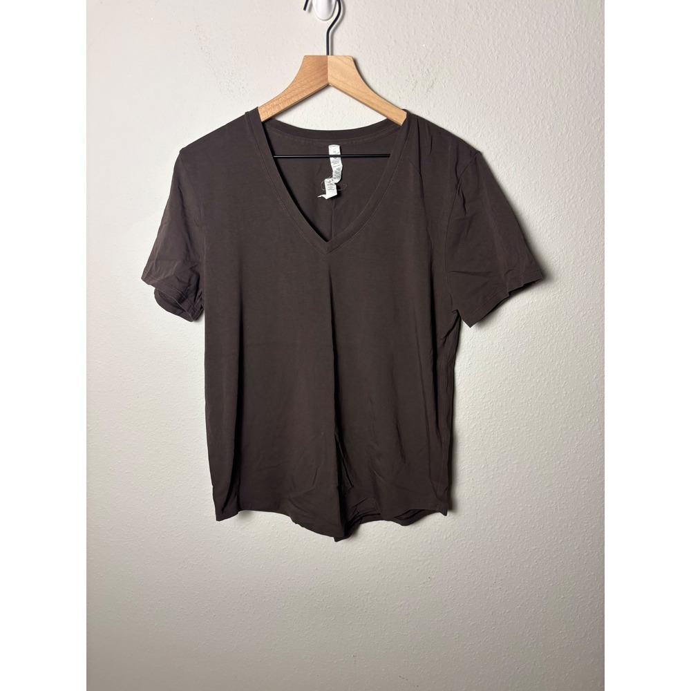 🩵Lululemon Love V-Neck T-Shirt Espresso Brown Size 10 LW3EPGS